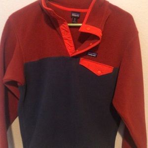 Kids Patagonia Synchilla snap T fleece pullover